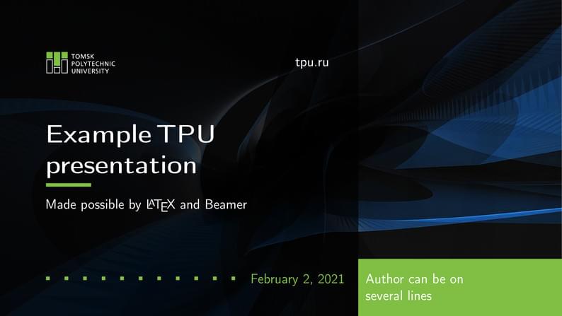 TPU beamer template
