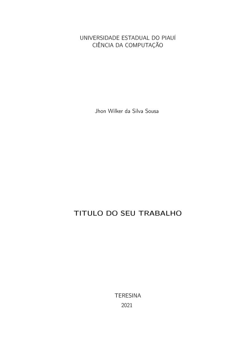 Modelo Monografia - Computação - UESPI