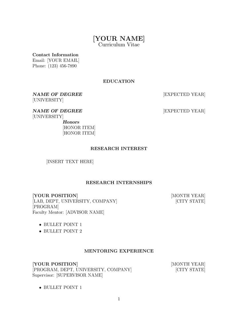 CV Template