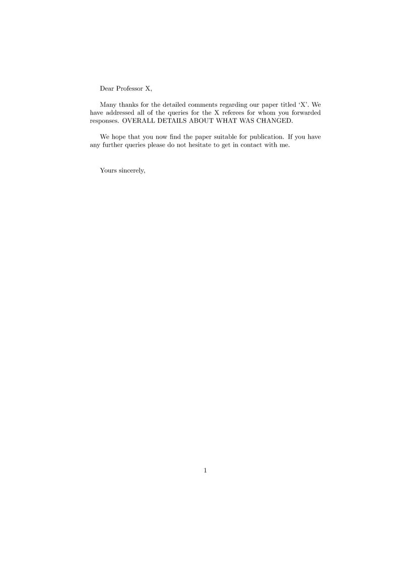 Template for response to reviewers