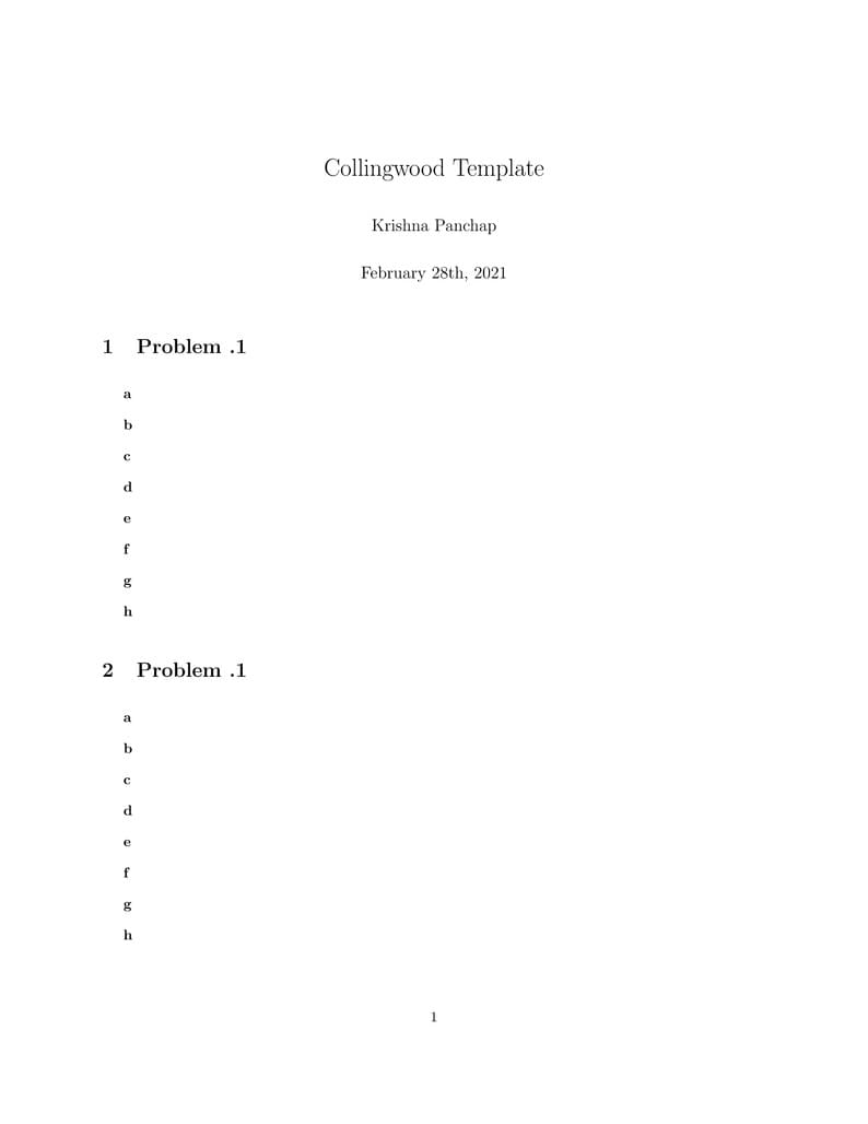 Collingwood Template