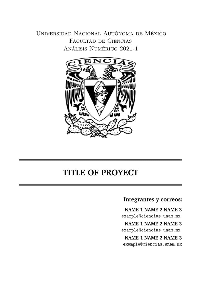 Platilla de reportes, tareas, etc.