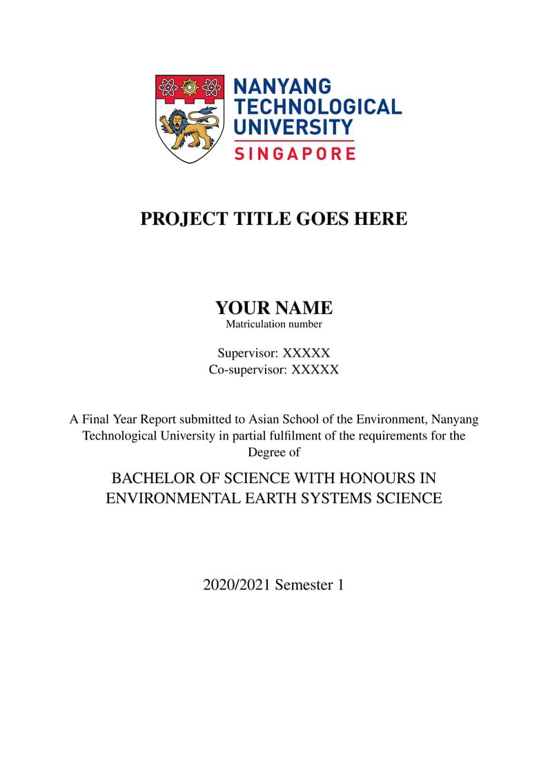 NTU ASE FYP template 2021