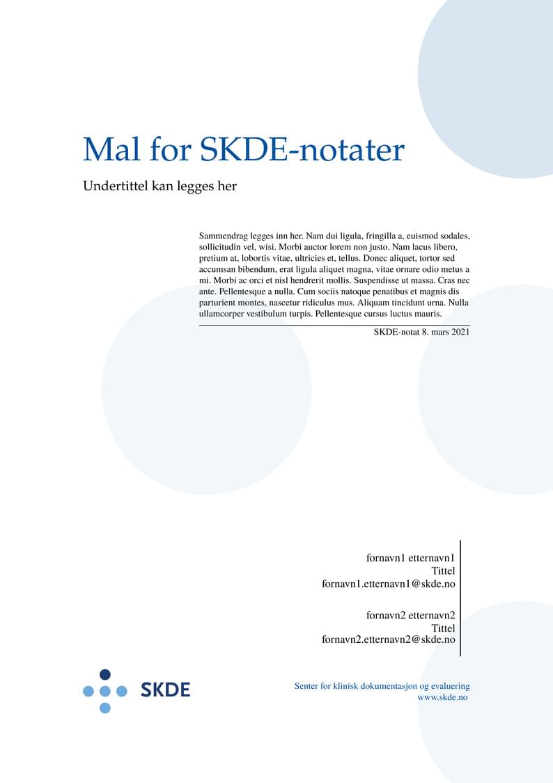 Mal for SKDE-notater