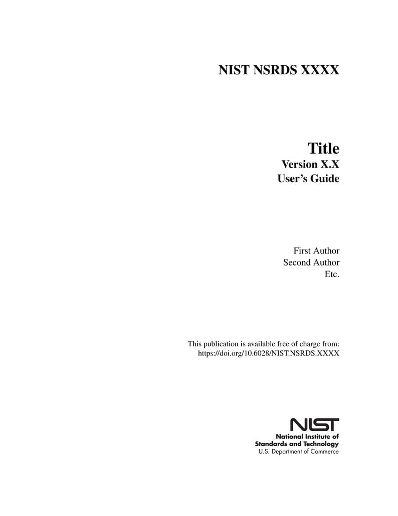 NIST NSRDS Template