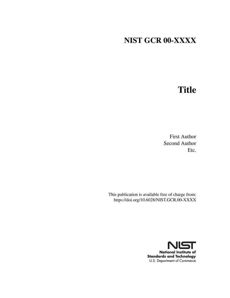 NIST GCR Template