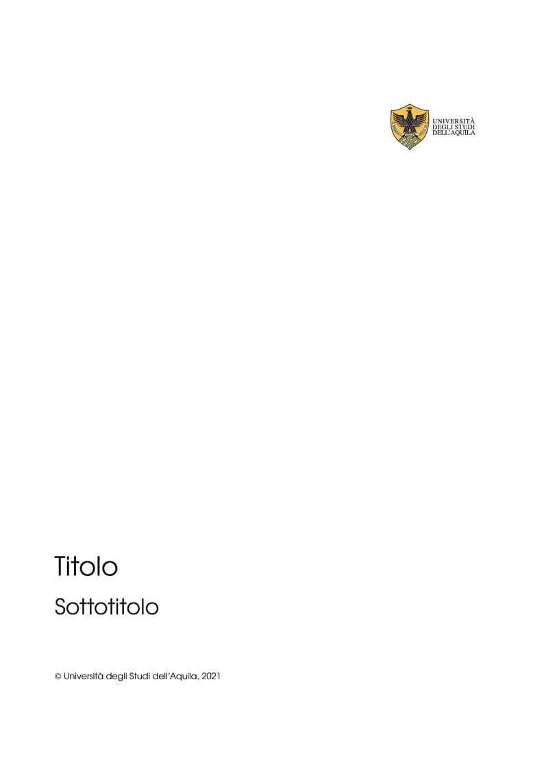 UNIVAQ - Technical Report Template