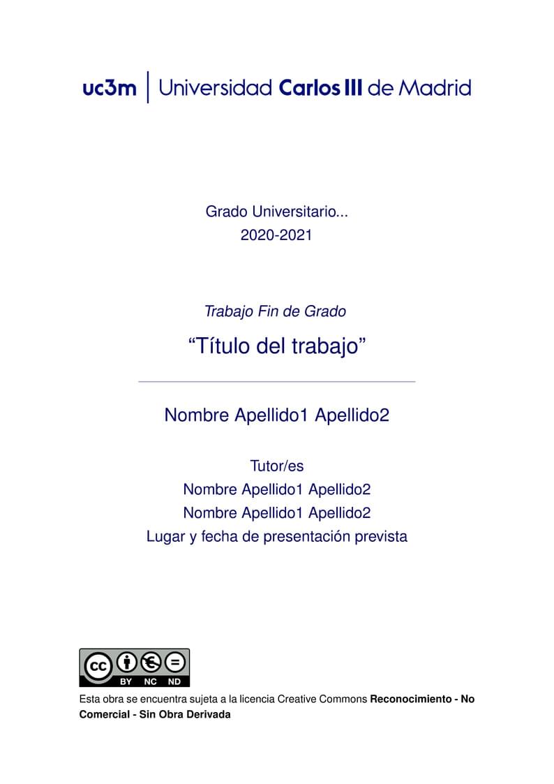 Plantilla para el TFG - UC3M - Estilo IEEE