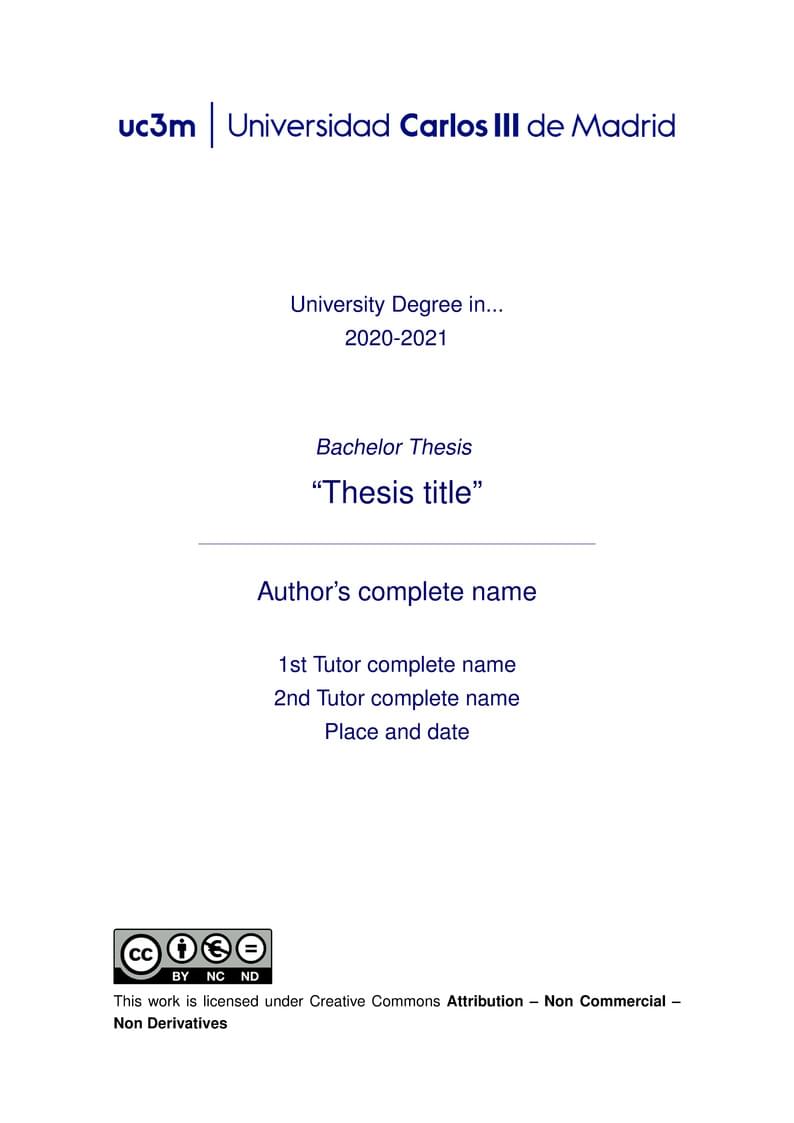 Bachelor thesis template - UC3M - APA Style