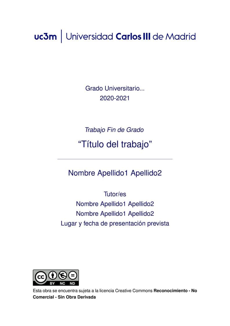 Plantilla para el TFG - UC3M - Estilo APA