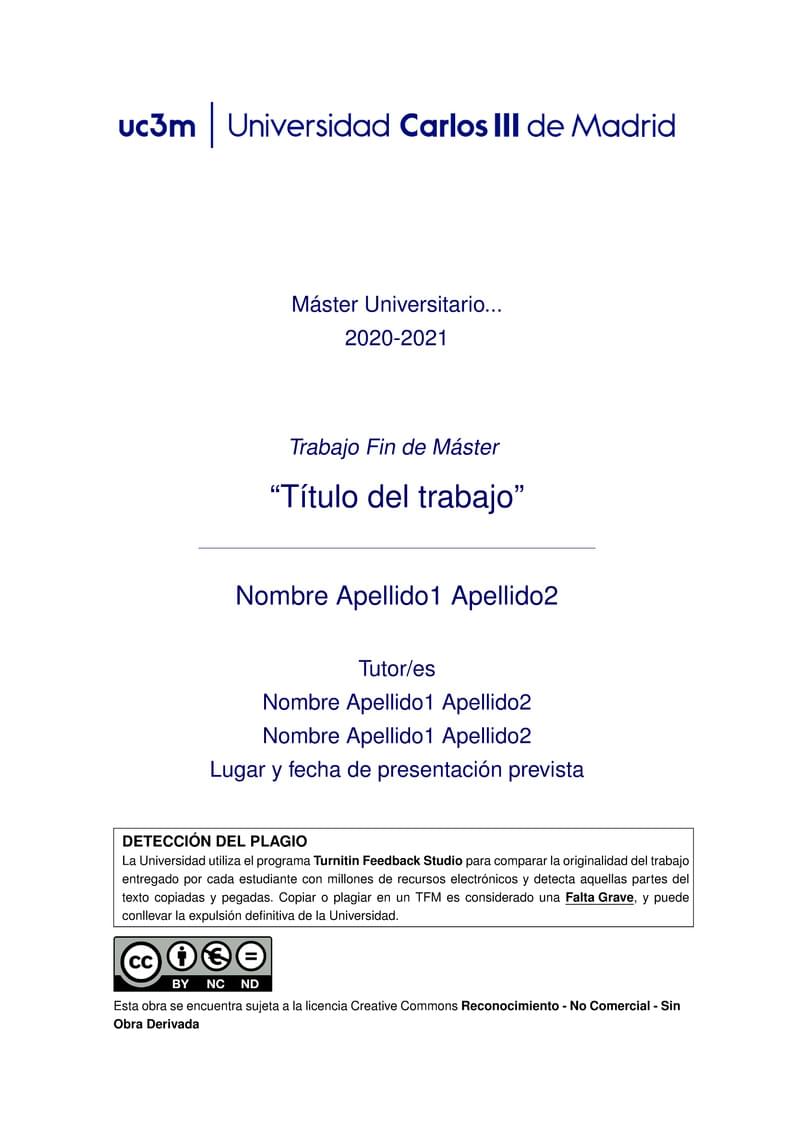 Plantilla para el TFM - UC3M - Estilo APA