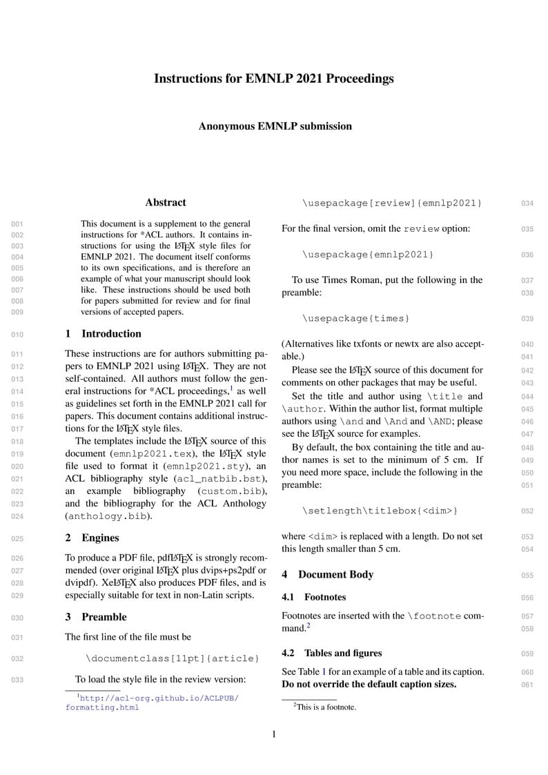 EMNLP 2021 Template