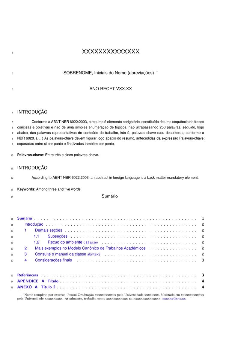 Template de Artigos RECET