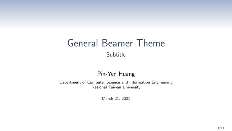 General Beamer Theme