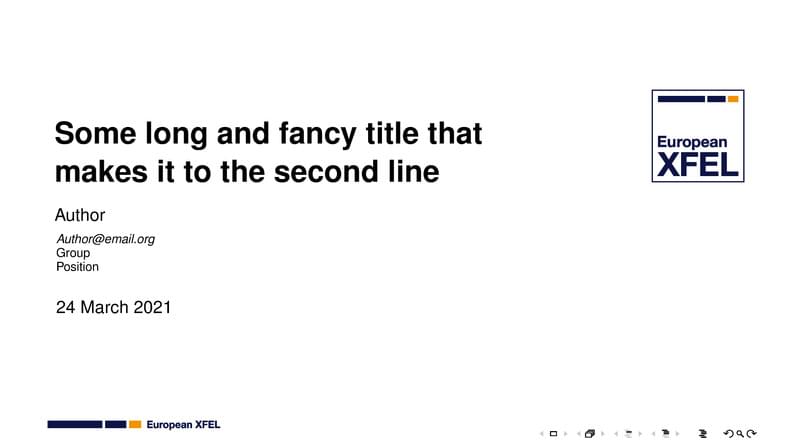 European XFEL LaTeX Presentation