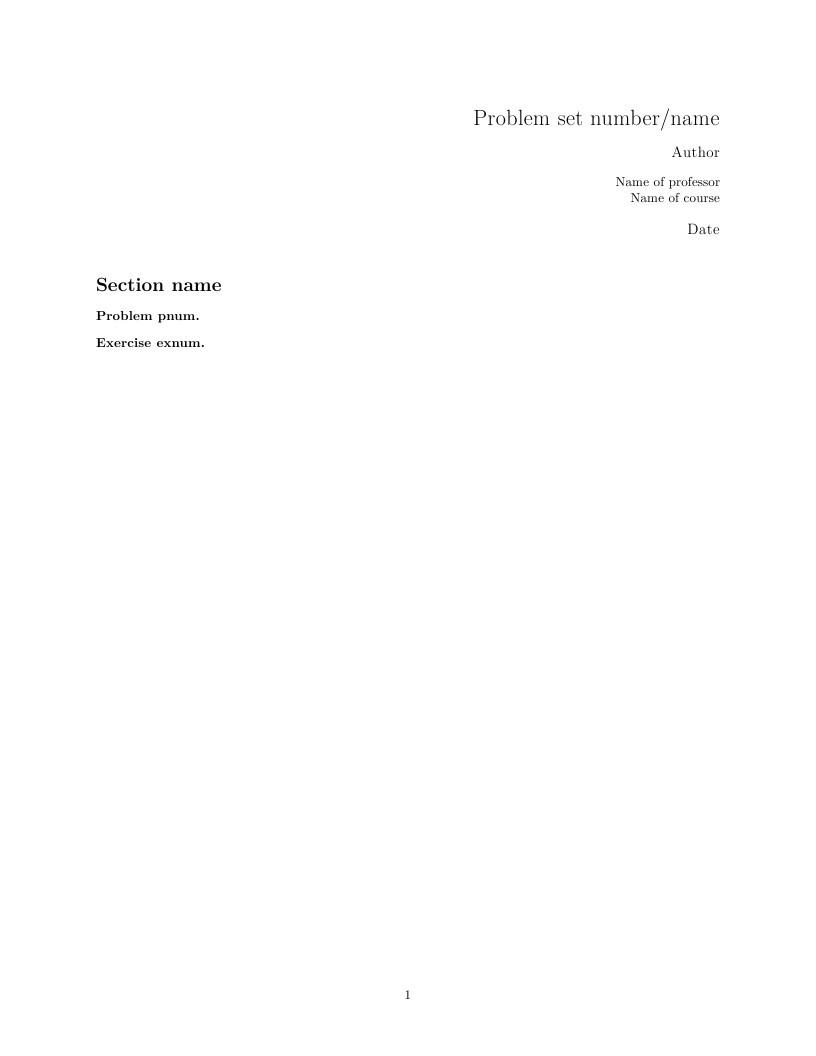 Carleton problem set template