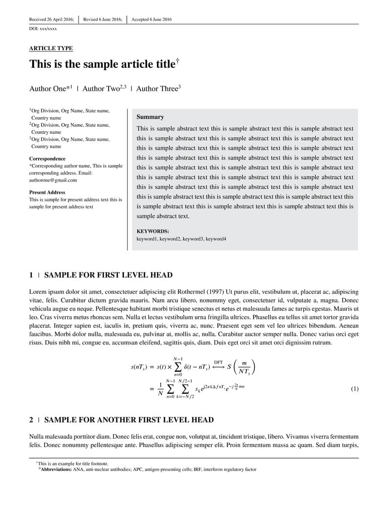 Environmetrics template