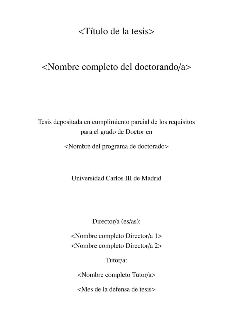 Plantilla para Tesis - UC3M