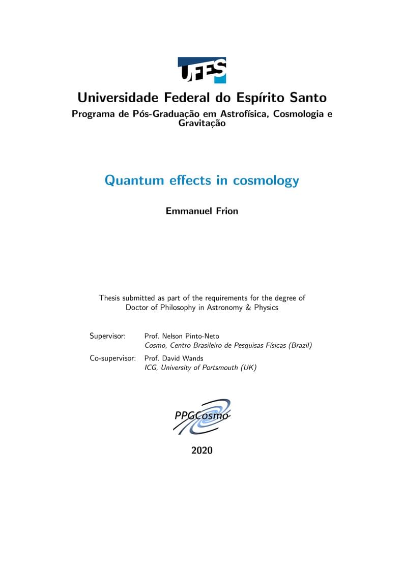 PPGCosmo Thesis