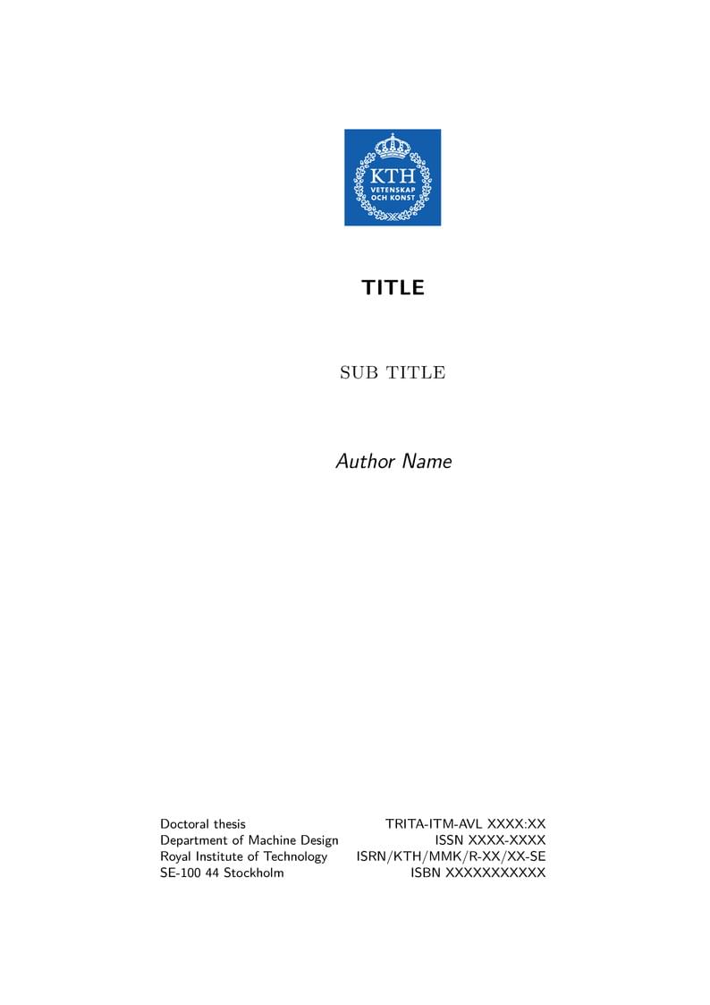 KTH PhD Kappa Template