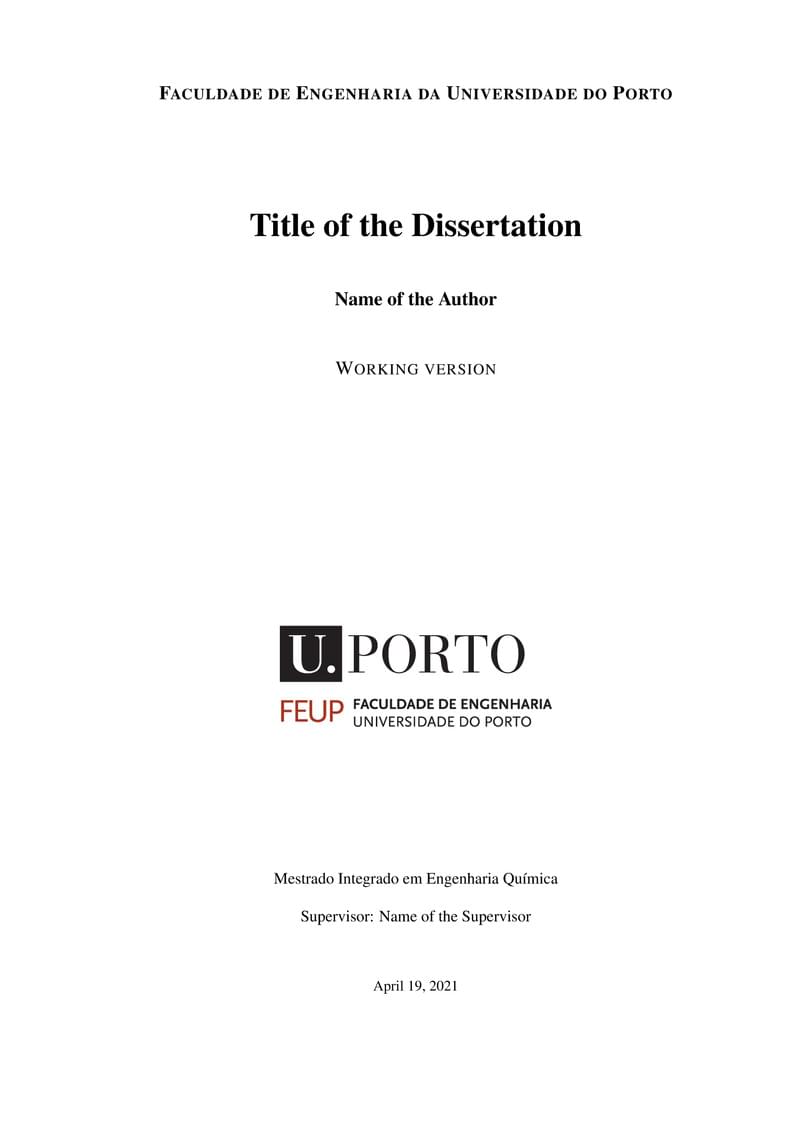 FEUP MIEQ MSc Thesis Template