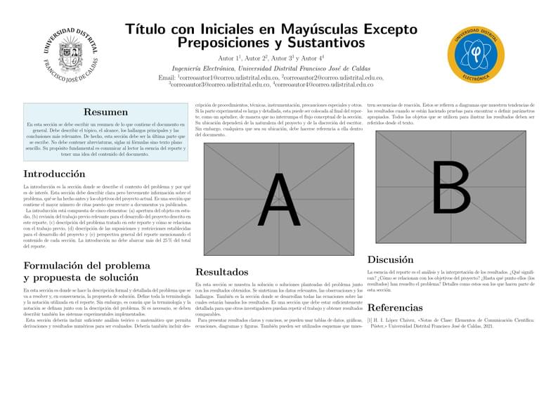 Plantilla Póster - Ingeniería Electrónica UD