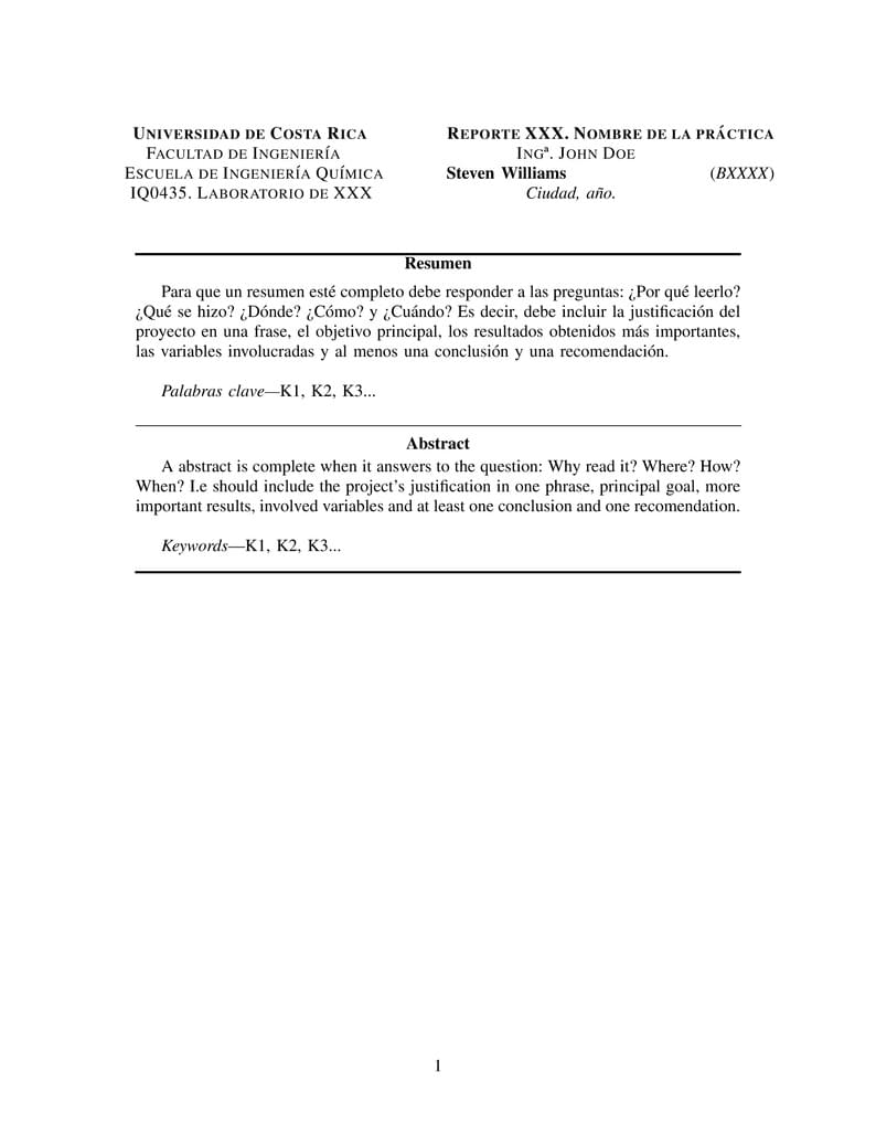 Article's Template for Chemical Engineers (UCR)
