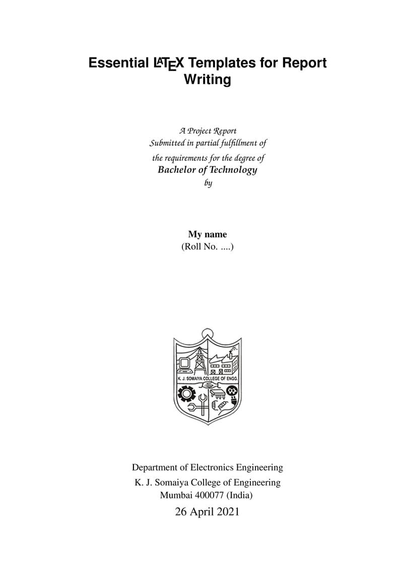 KJSCE Report Writing