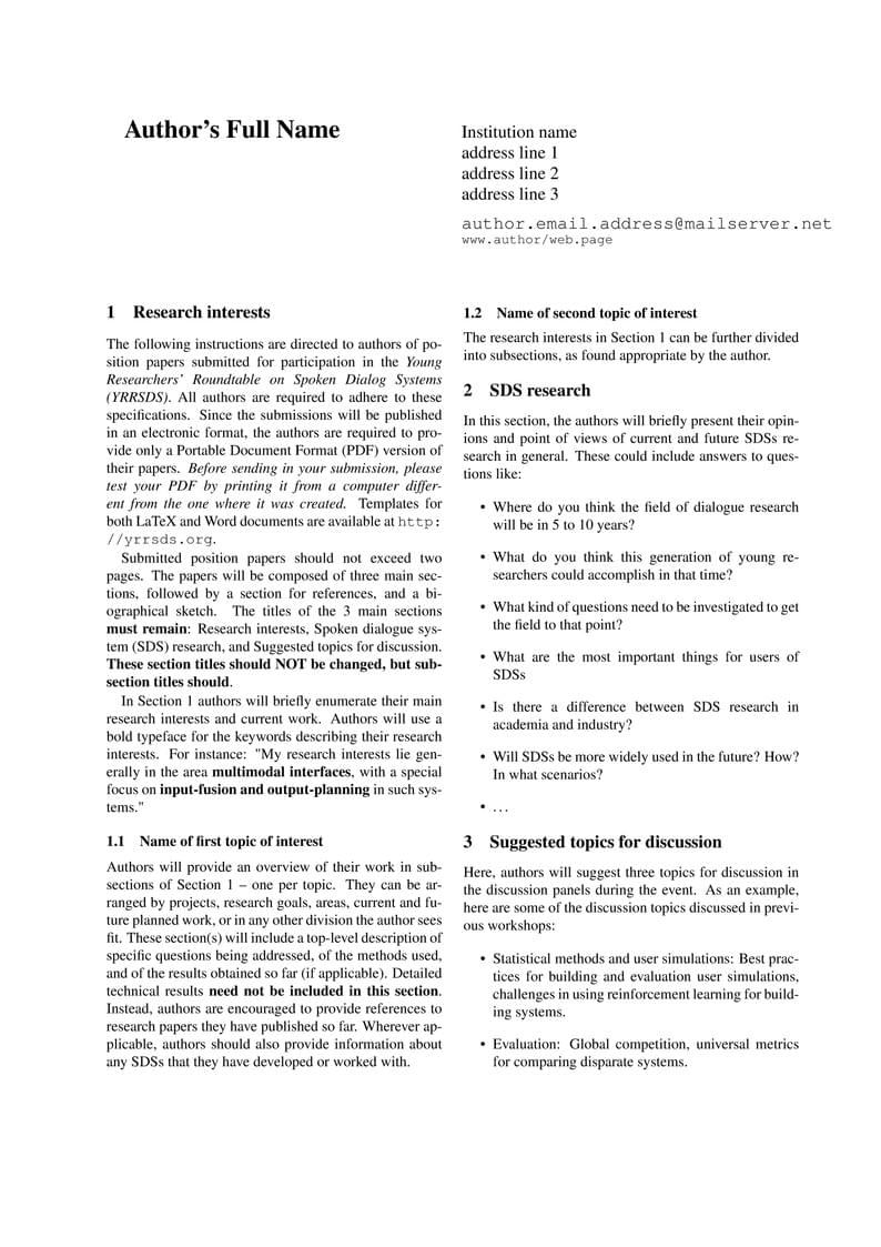 YRRSDS 2021 Template