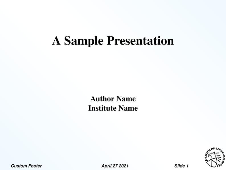 PU-LaTeX-Presentation-Template