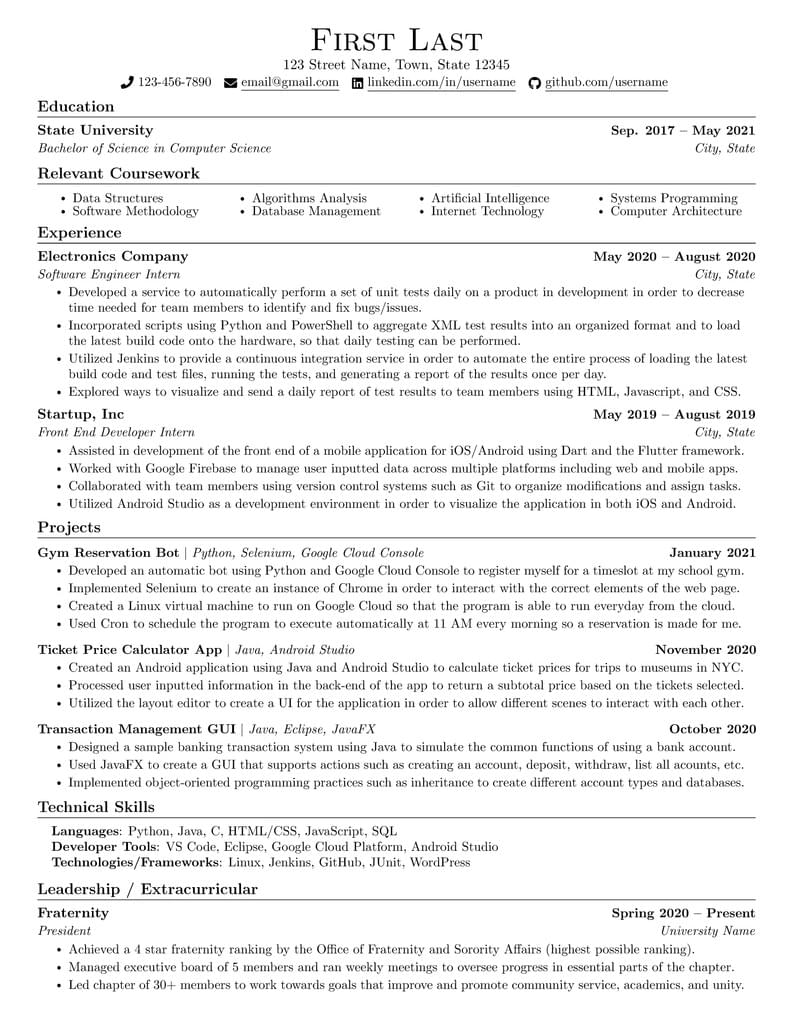 Jake's Resume (Anonymous)