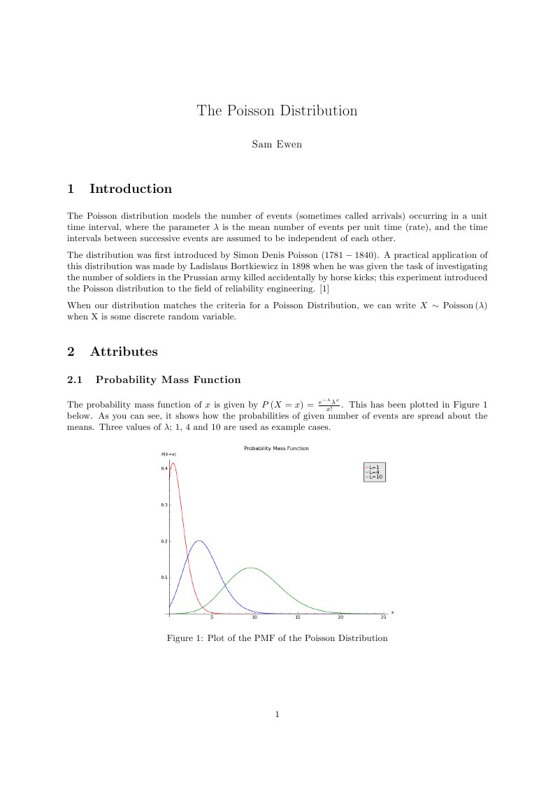 The Poisson Distribution