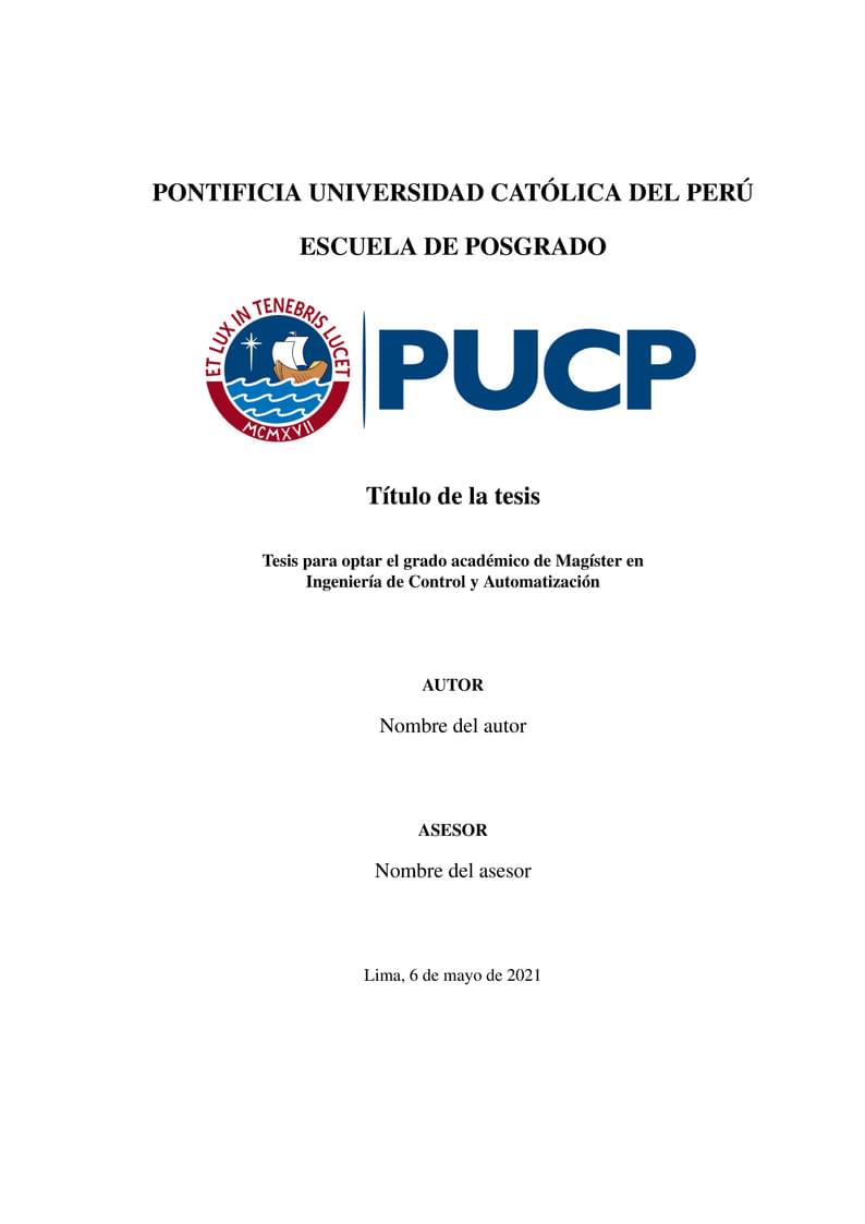 Modelo Tesis Posgrado PUCP