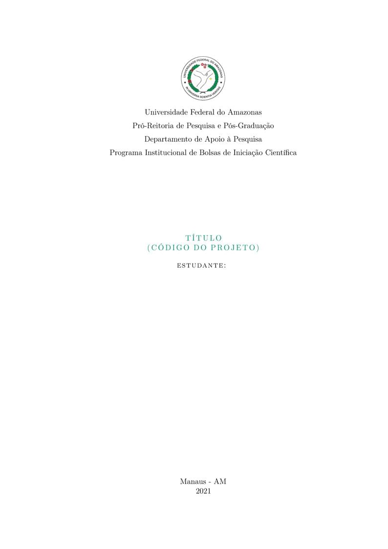 Modelo de relatório de Monografia da UFAM