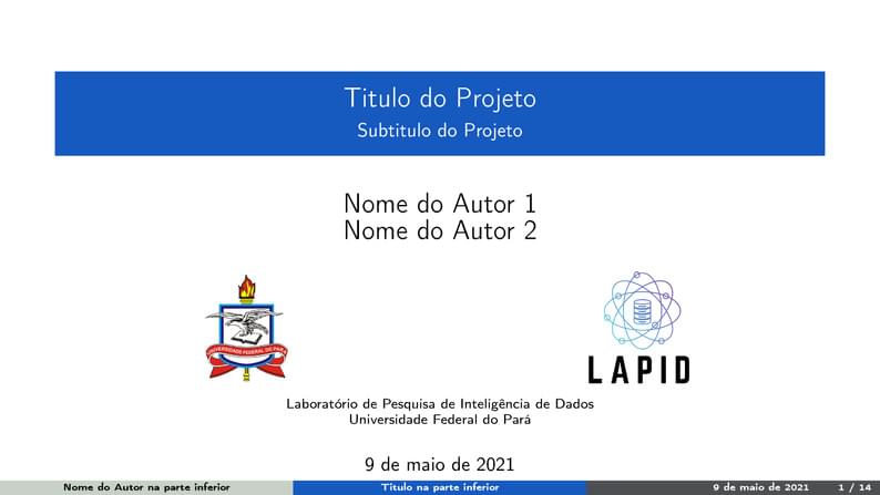 Template Apresentação LAPID