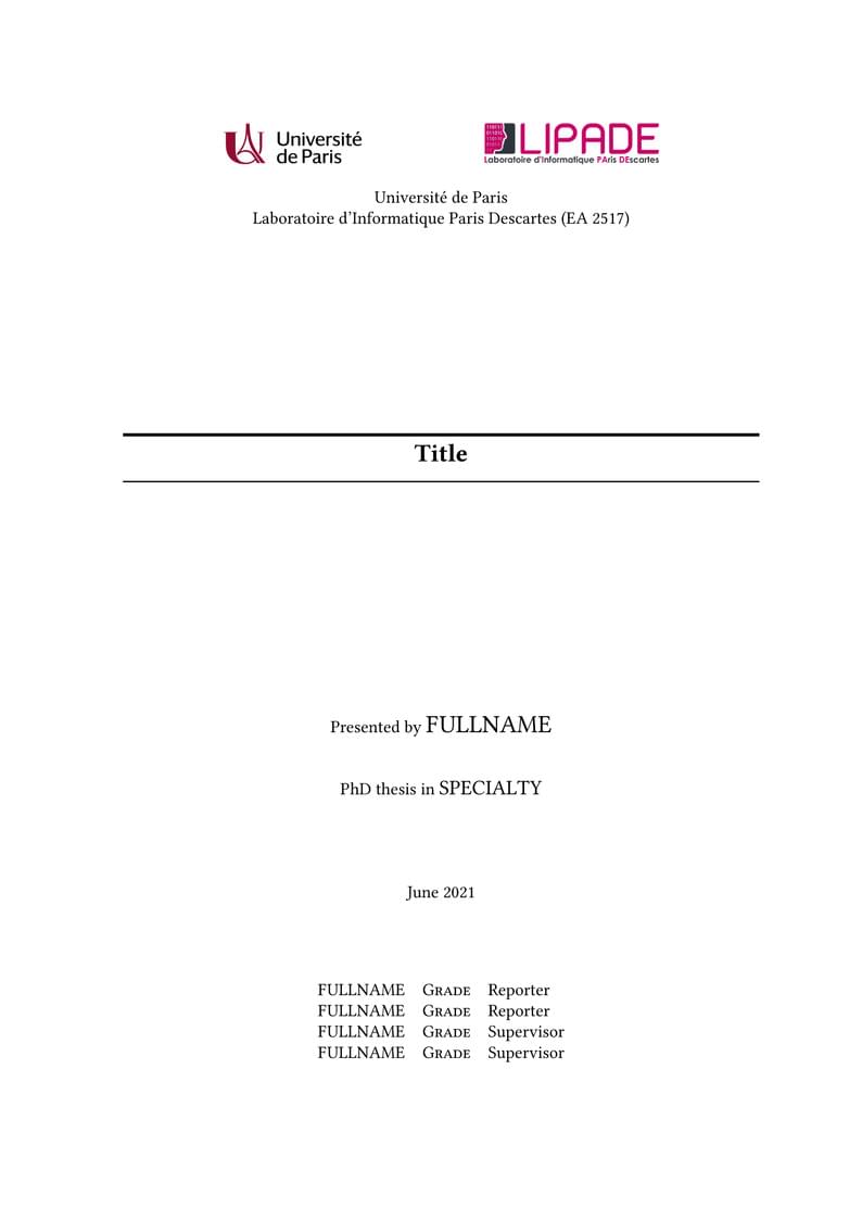 PhD Thesis Template | U-Paris