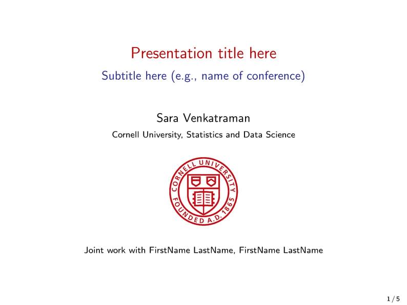 Simple Presentation Template