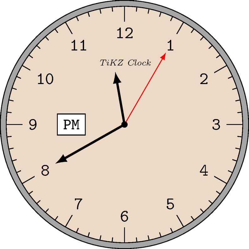 TiKZ Clock