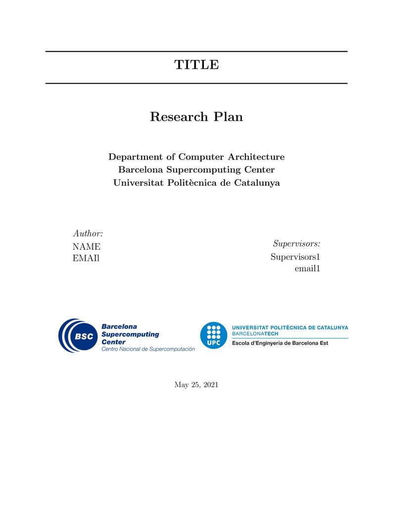 Research plan-BSC Template