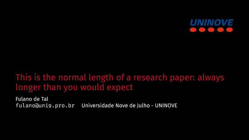 Beamer-UNINOVE-Minimalistic