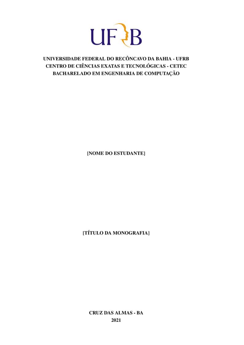 Modelo de monografia da UFRB