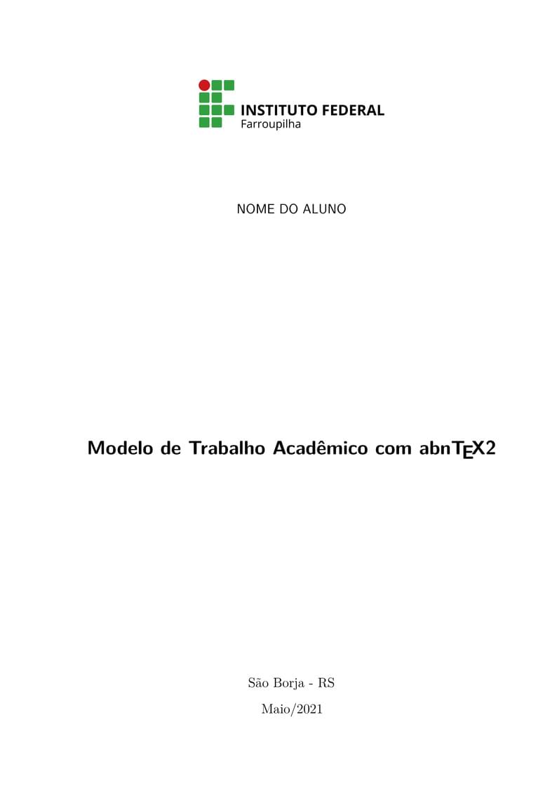 IFFAR TCC Monografia template
