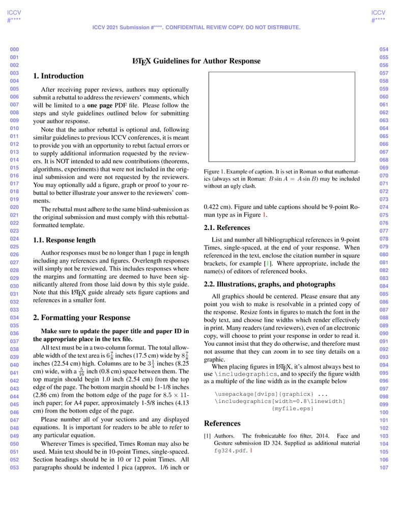 ICCV 2021 Rebuttal Template