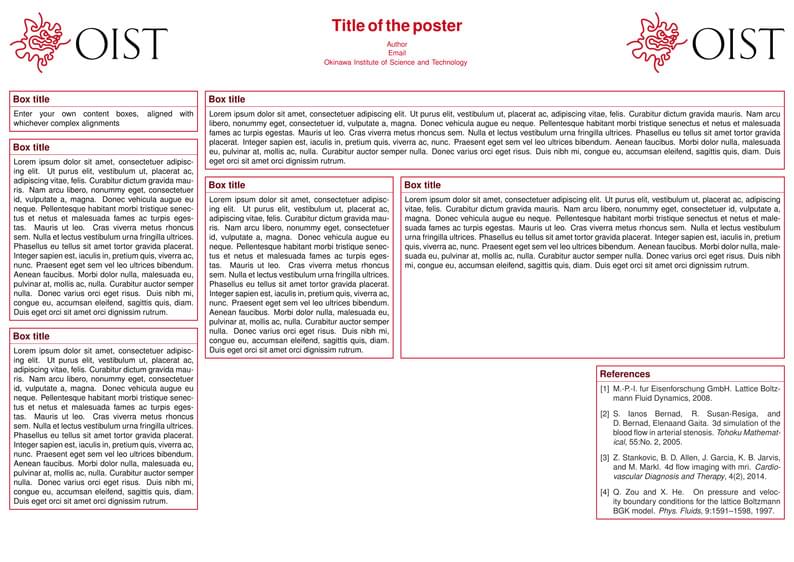 OIST LaTeX Template: OIST Posters
