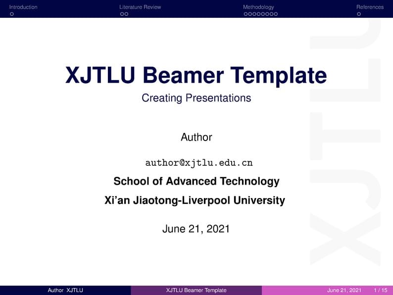XJTLU Beamer Template