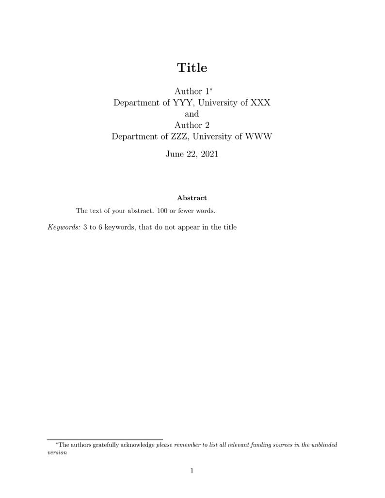 Technometrics template