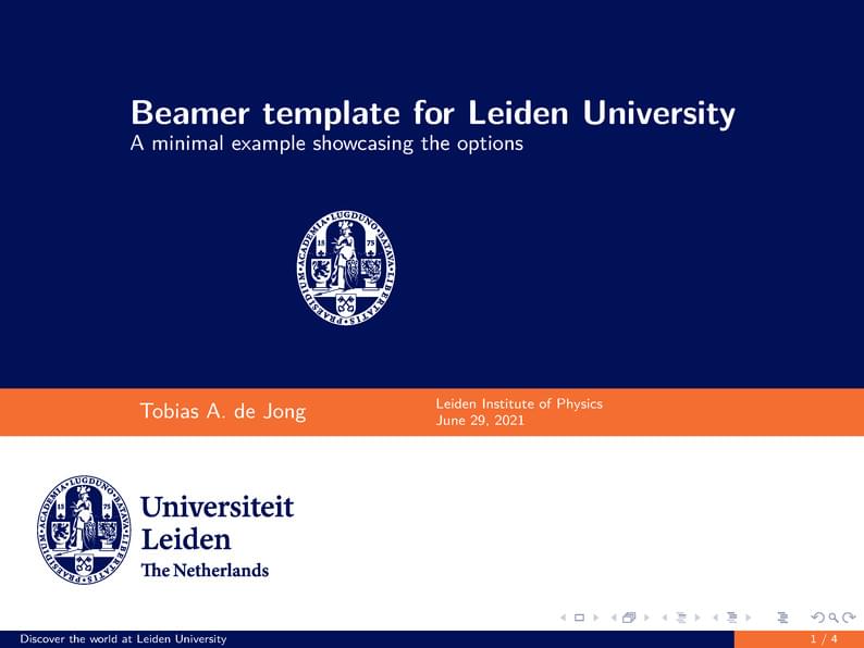 Beamer template for Leiden University