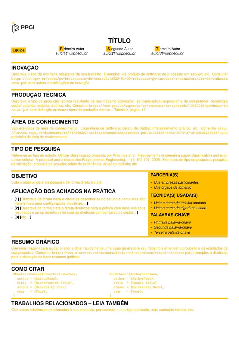 Resumo Técnico - PPGI - UTFPR - CP