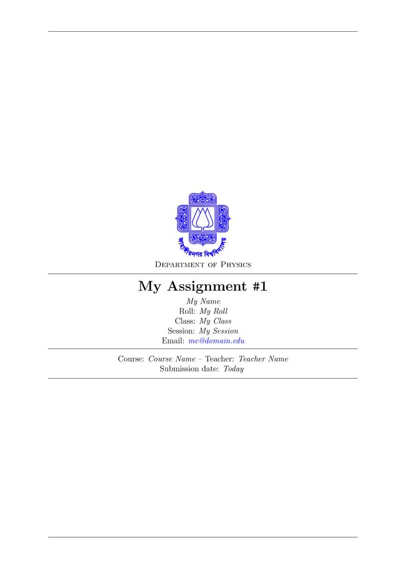 HW-Assignment Template