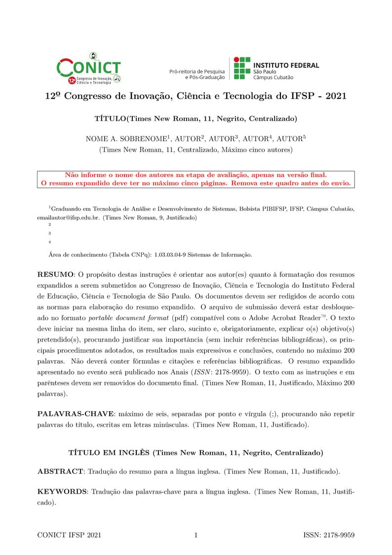 Modelo Resumo Expandido CONICT 2021